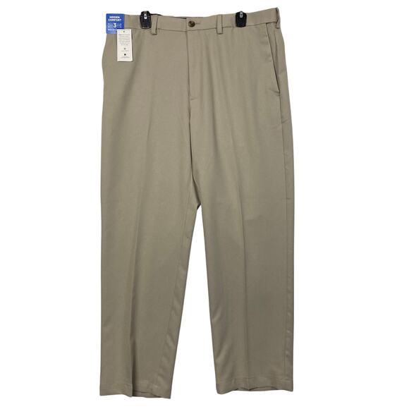 Haggar Performance Flex Classic Fit Beige Pants Size 38x30 NWT - Picture 1 of 10